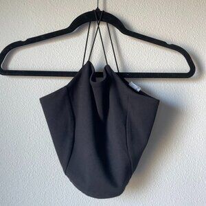 Garage Black Criss-Cross Crop Top - Size M